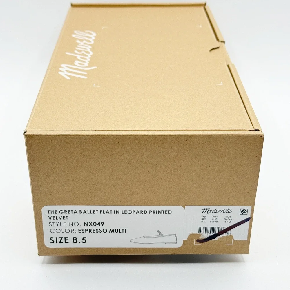 Madewell Greta Ballet Flat Size 8.5 Leopard / Espresso Womens - NEW IN BOX